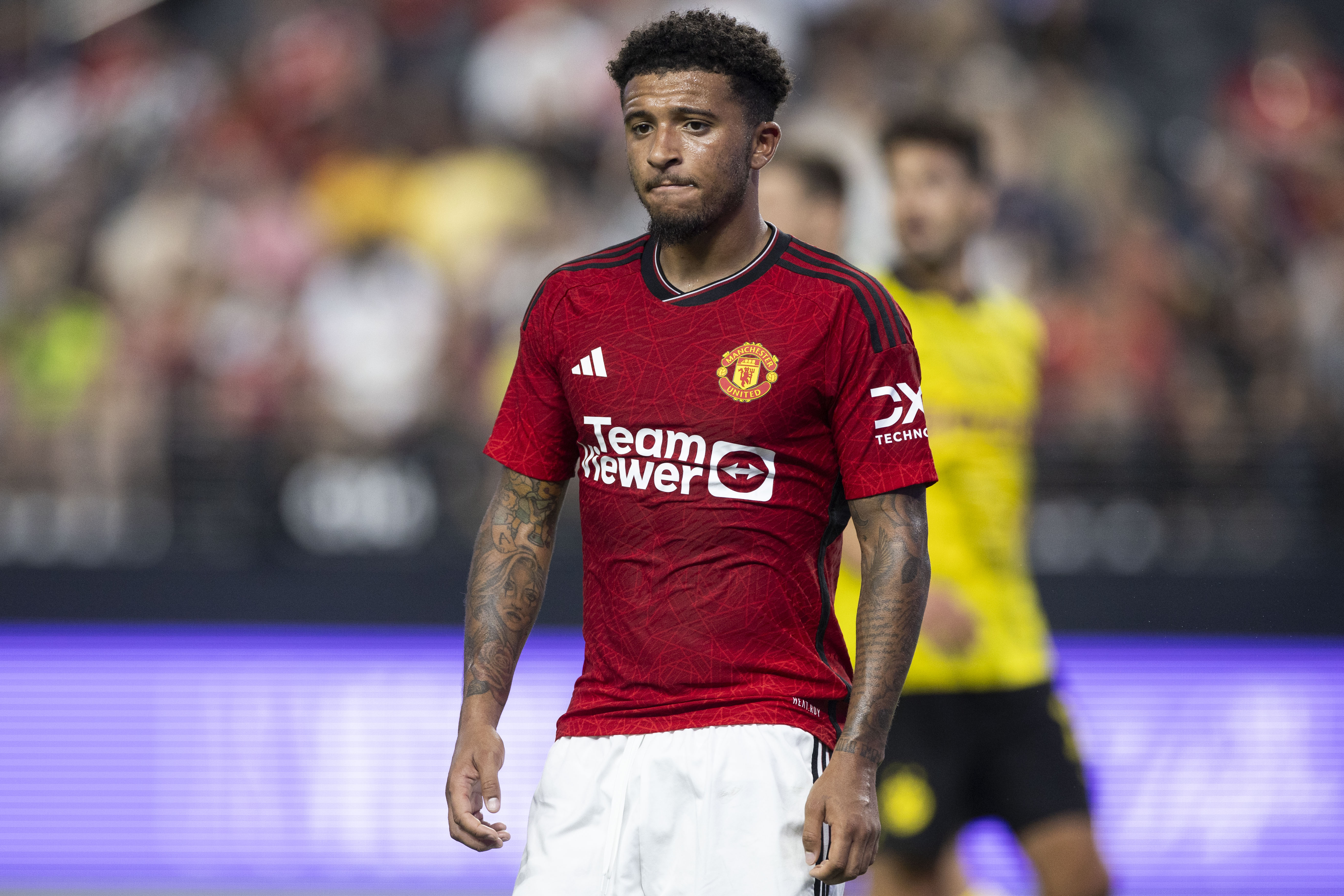 Man Utd attacker Sancho has been exiled after criticising manager Ten Hag with a now deleted social media post