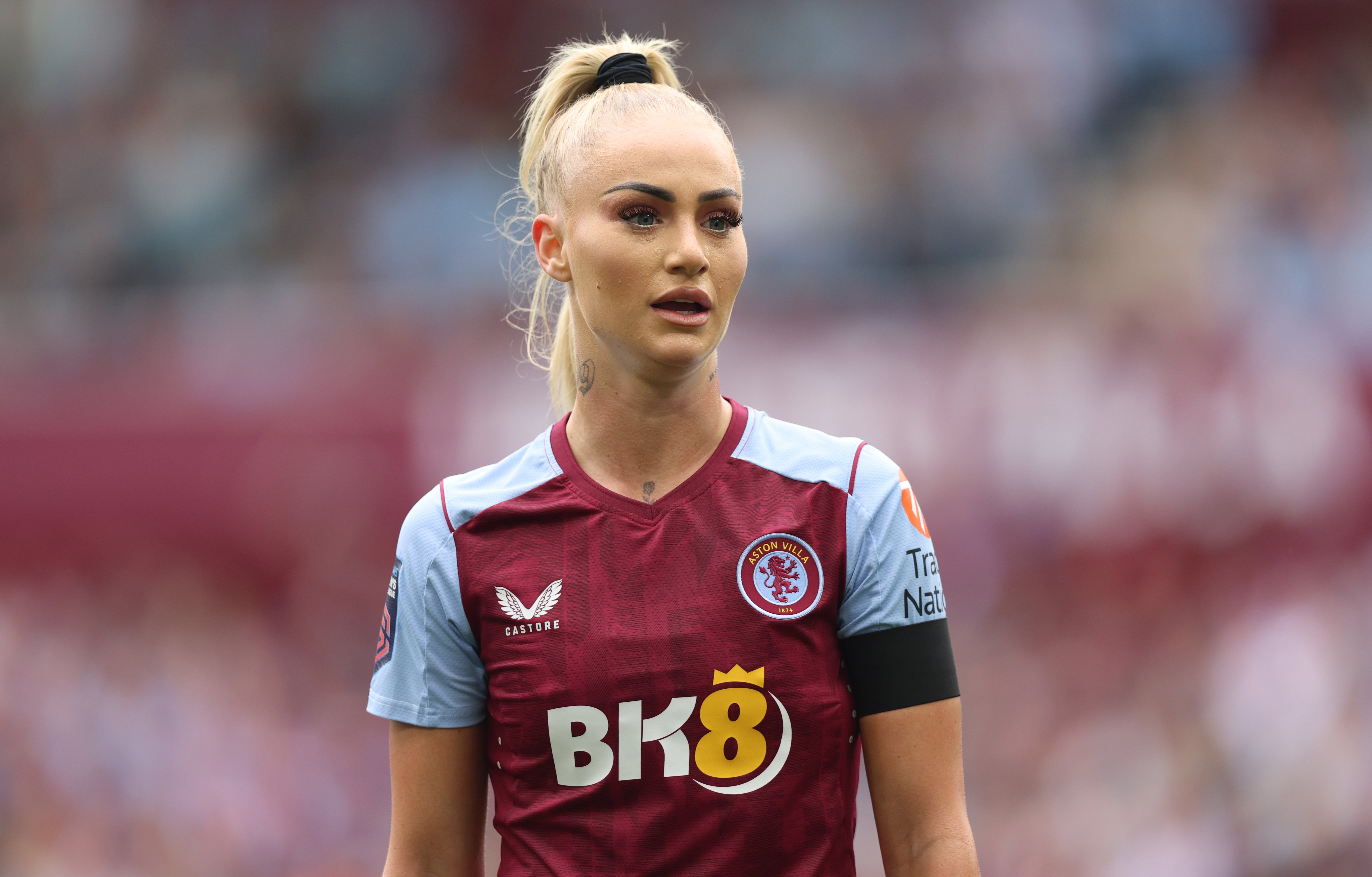 Alisha Lehmann was in action in the shirt for Villa