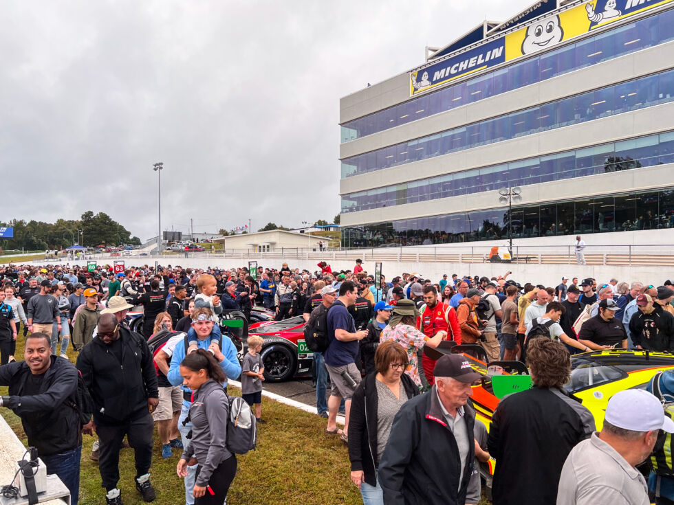I have never seen a crowd as thick as this at an IMSA race.