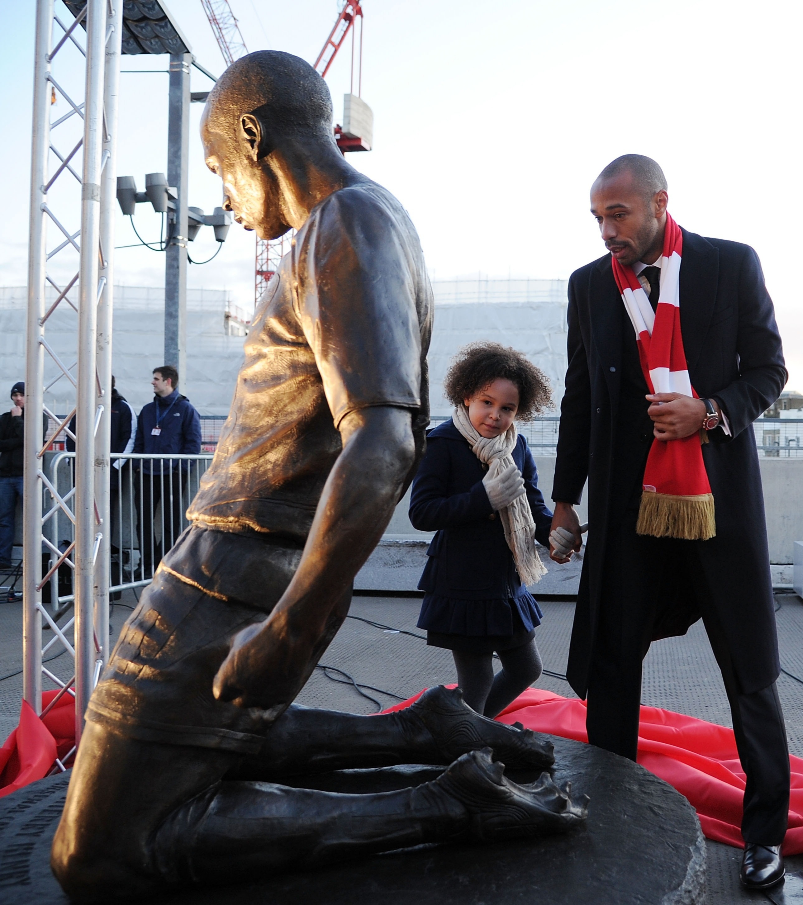 Thierry Henry with his daughter Tea in 2011