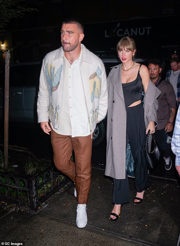 Travis and Taylor pictured together in New York in October when their relationship was public