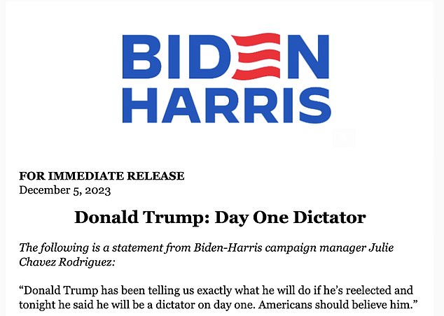 The Biden campaign made hay out of Trump's comments about 'Day One'