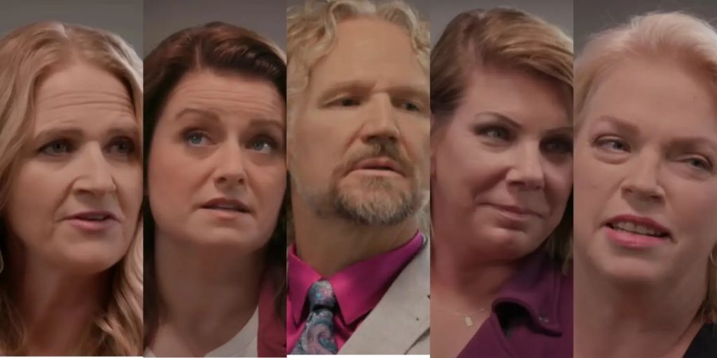 Christine, Robyn, Kody, Meri, and Janelle Brown photographed during the 'Sister Wives' season 17 tell-all.