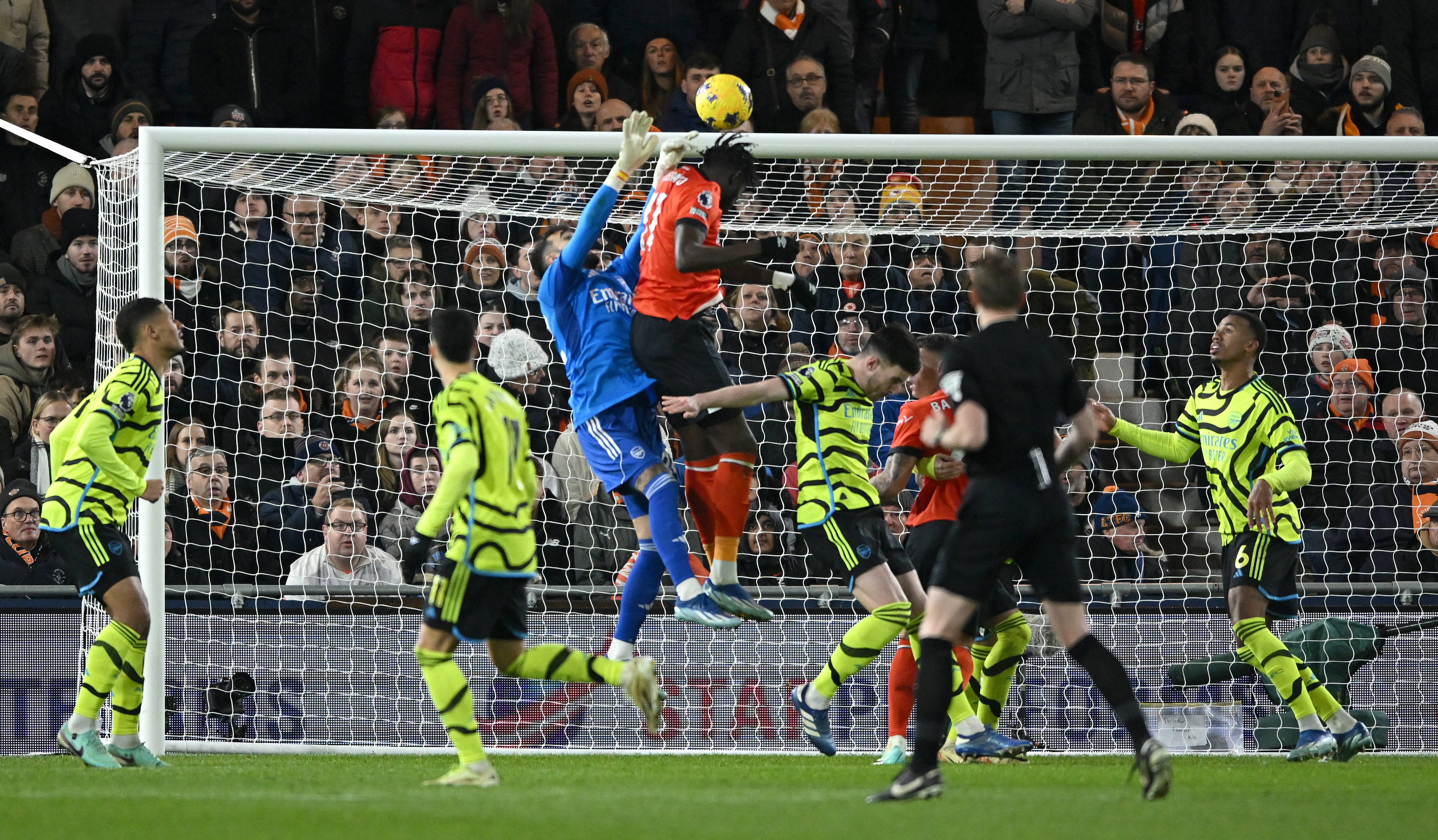 David Raya was at fault for two of Luton's three goals