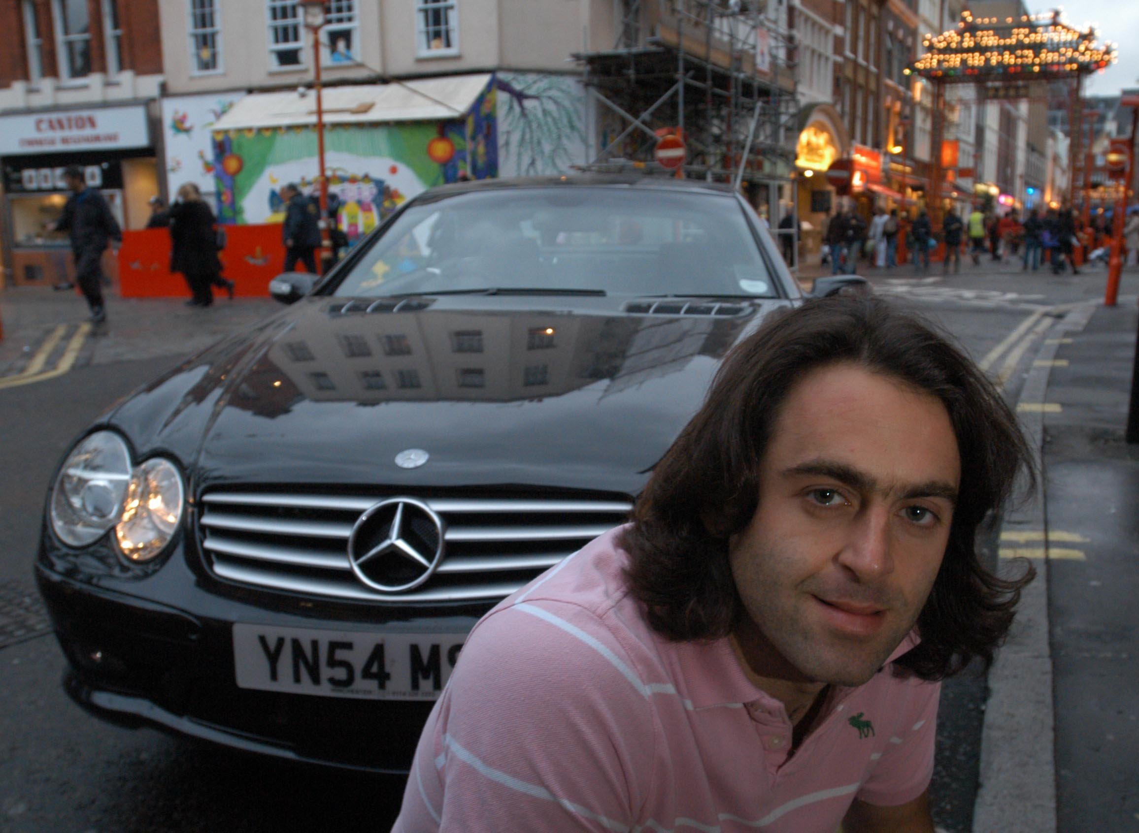 O’Sullivan poses with his AMG Mercedes SL55 in 2004