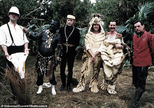The comedic troupe starring in Monty Python's The Meaning of Life back in 1983